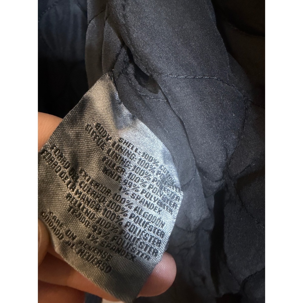 Levis Mens Black Cotton Canvas Quilted Lined Field Jacket Utility Coat Large - Picture 7 of 9